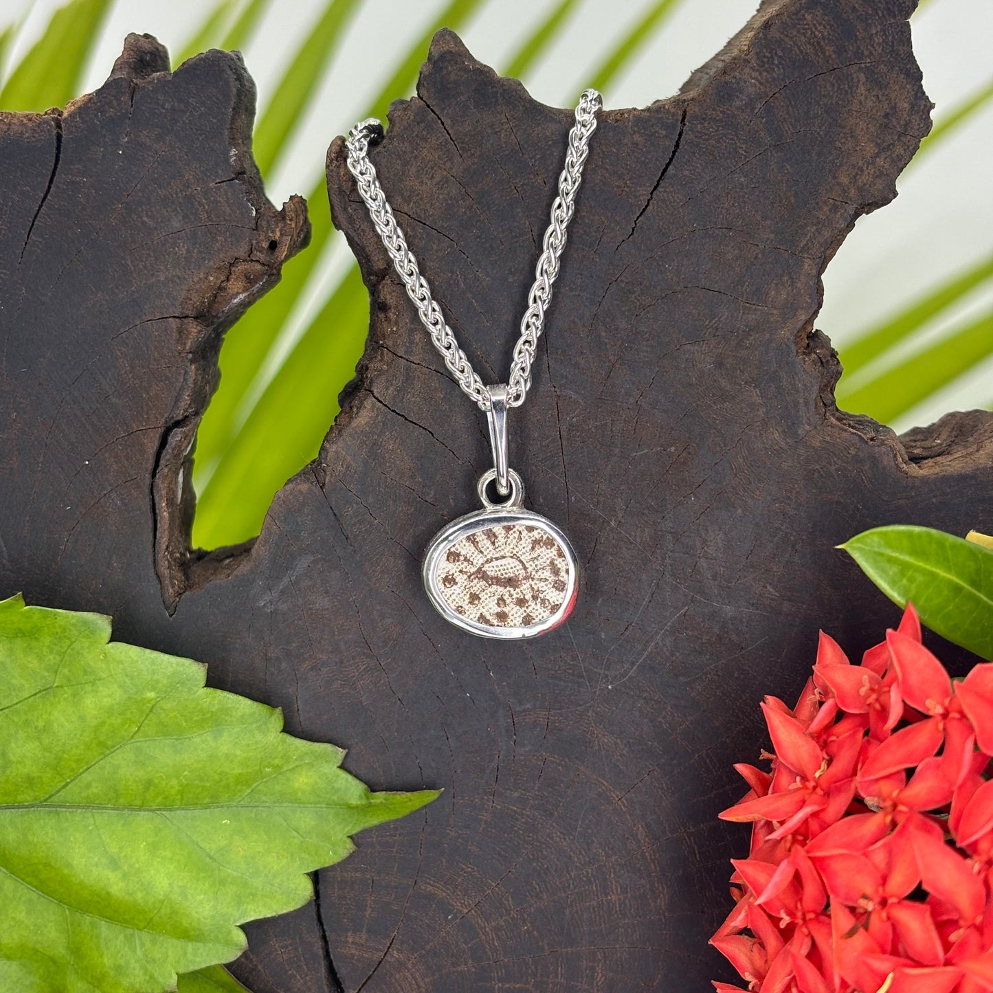 Cocoa Light Sterling Silver Pendant Small