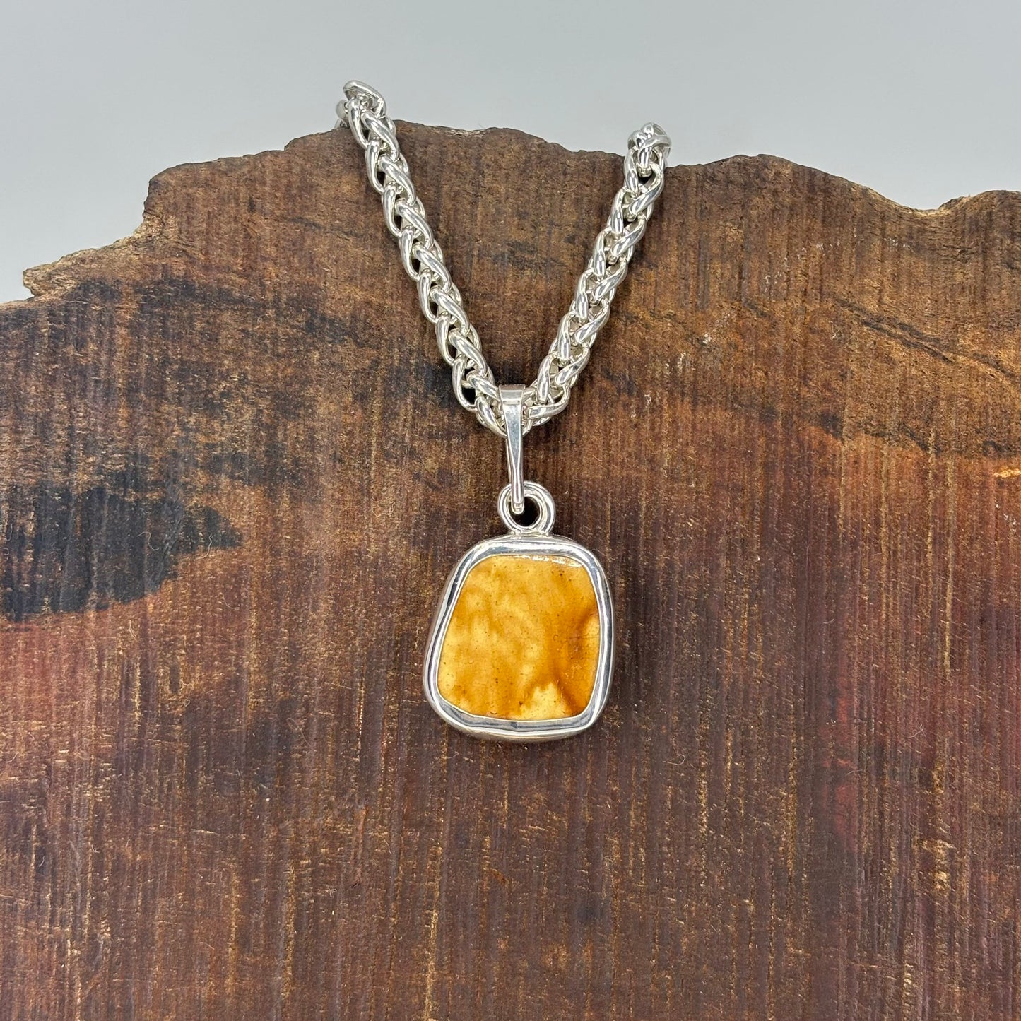 Ginger Spice Sterling Silver Pendant Medium