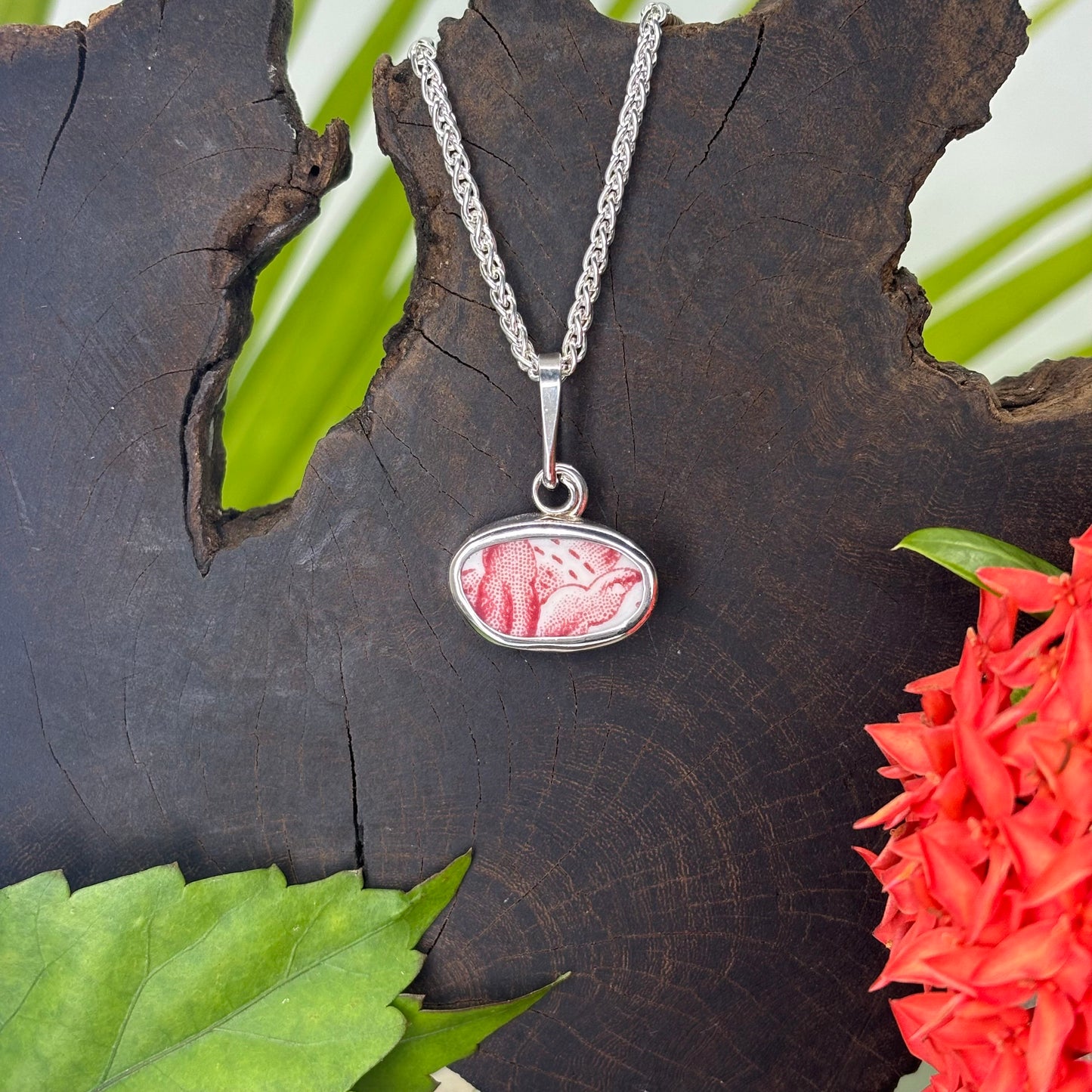 Hibiscus Dreams Sterling Silver Pendant Small