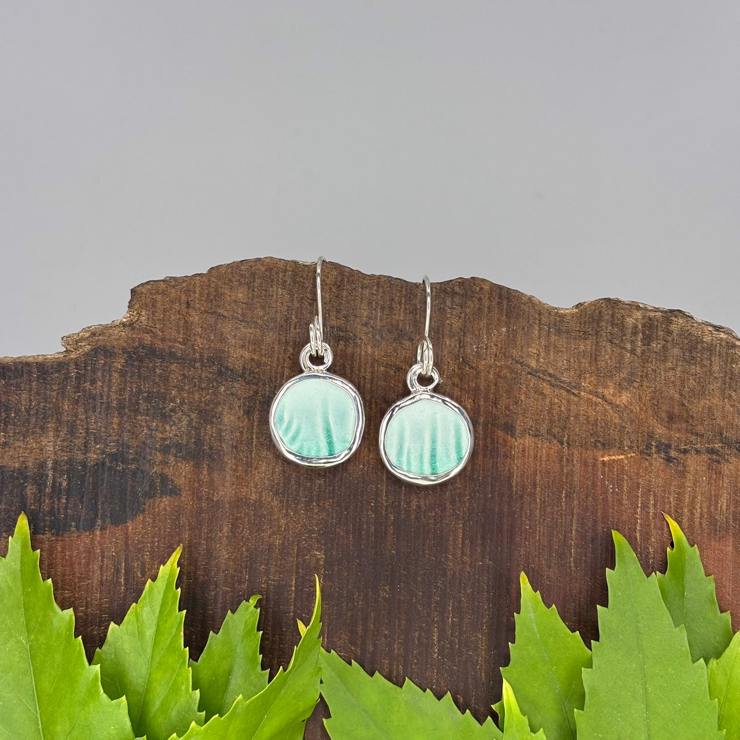 Palm Breeze Sterling Silver Earrings Round