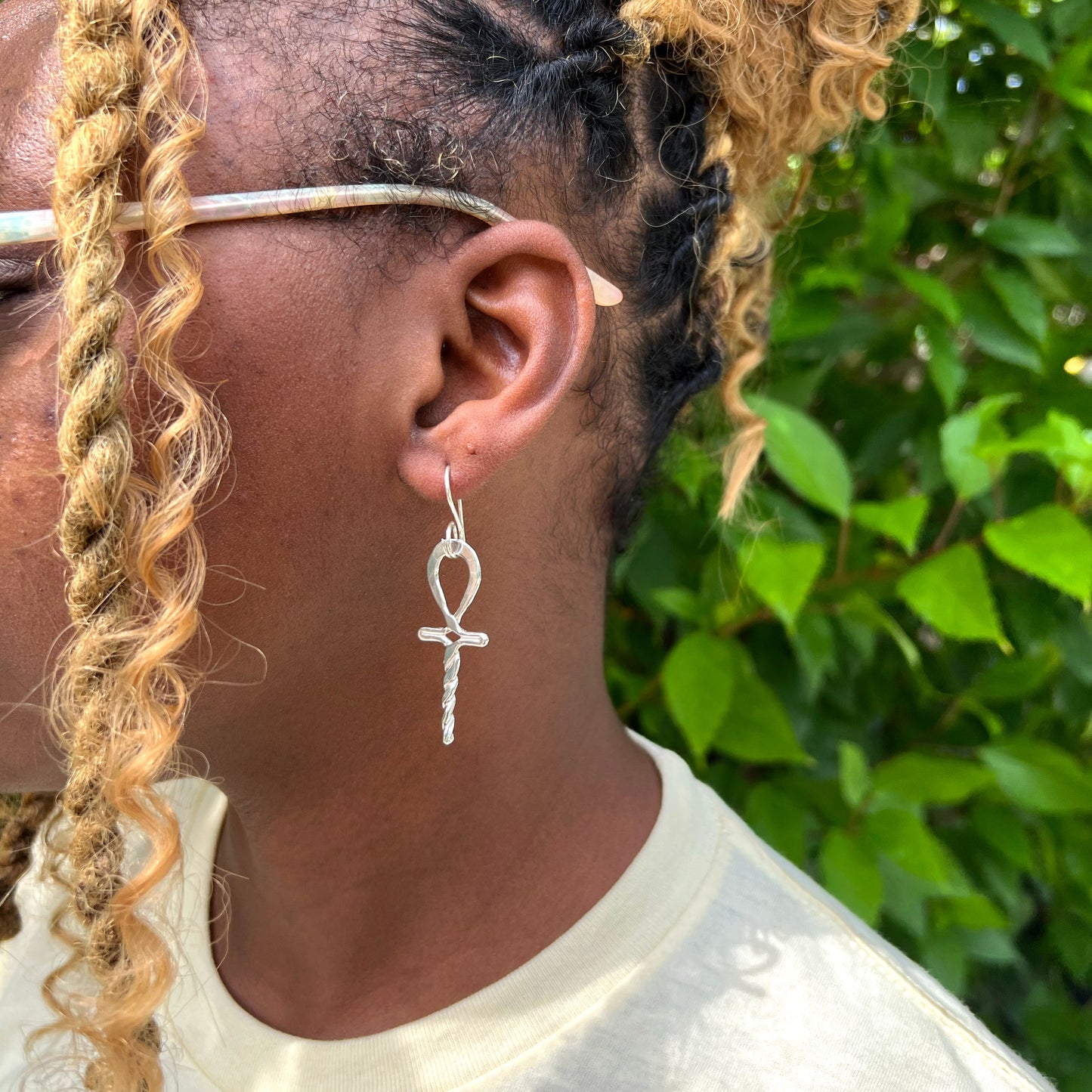 Ankh Drop Earring