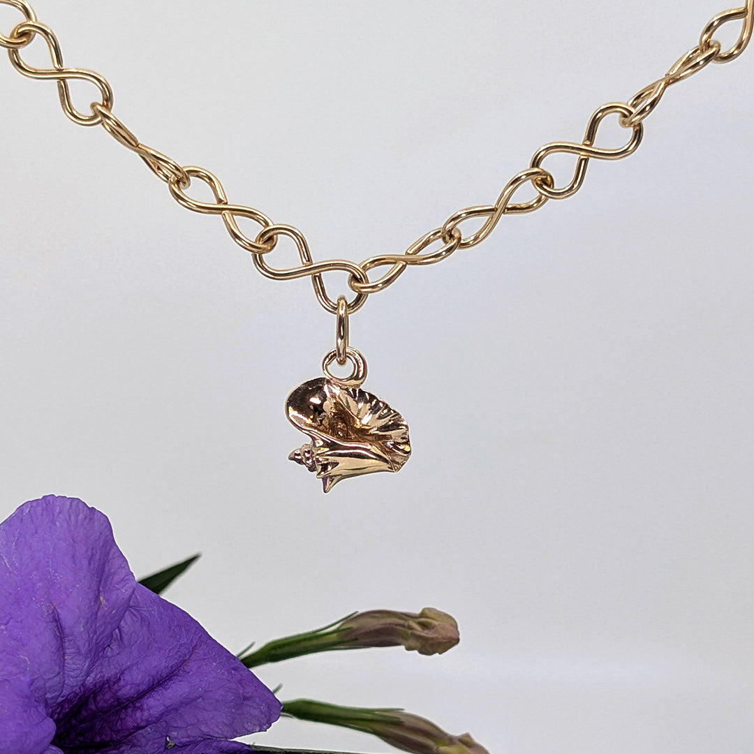 conch shell charm-14k Gold-One Size-