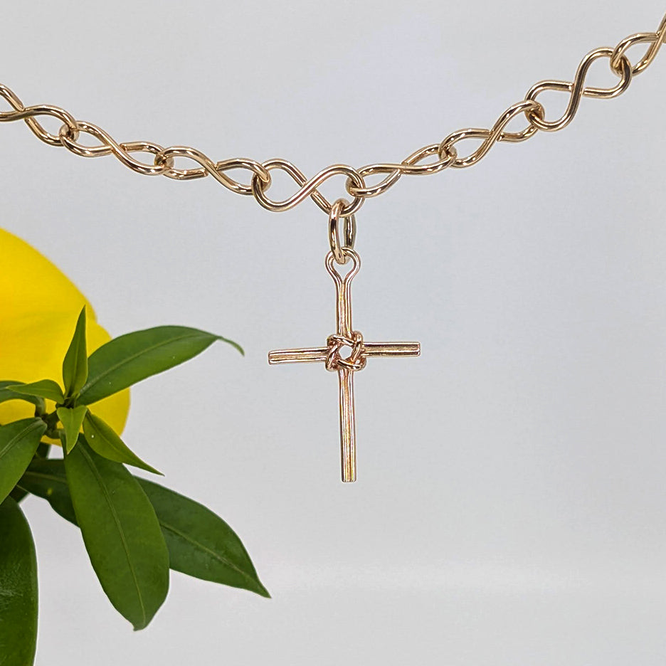 cross masthead charm-14k Gold-One Size-