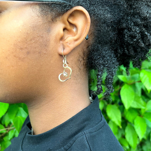 Heart Drop Earring