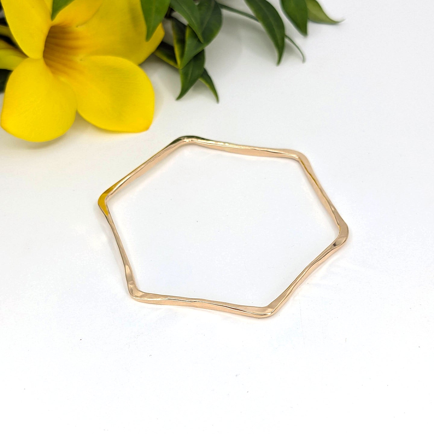 honeycomb bangle bracelet-Sterling Silver-Small-