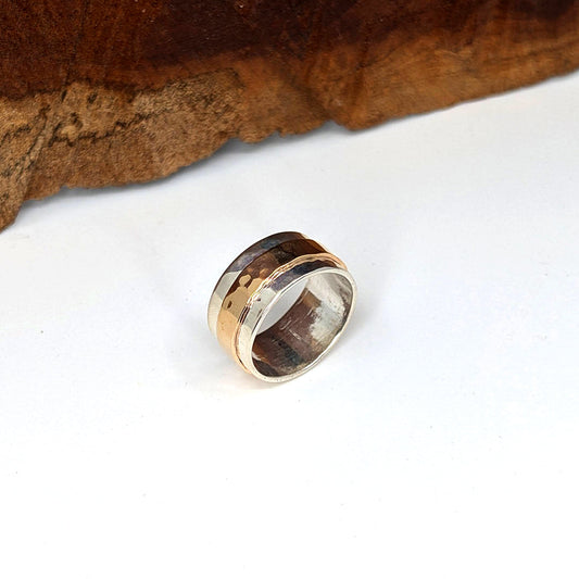 Simple Wide Striped Ring