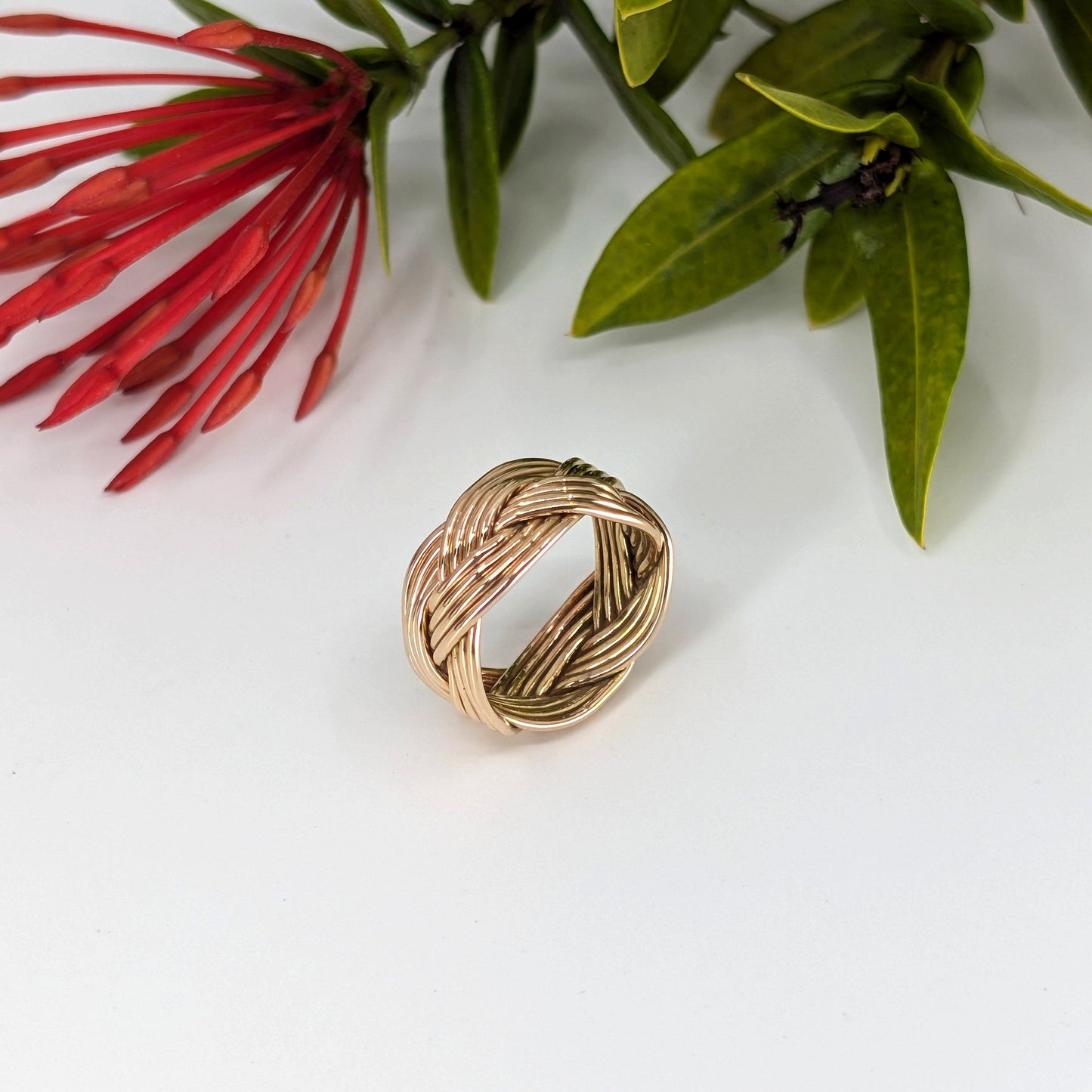 turkshead 4 strands band ring-Sterling Silver-Multiple Sizes-2 1/2