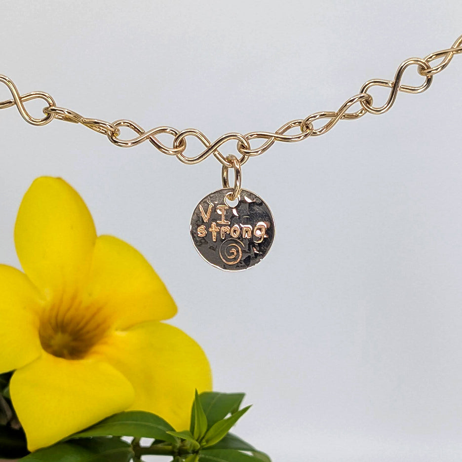 vi strong round charm-14k Gold-One Size-