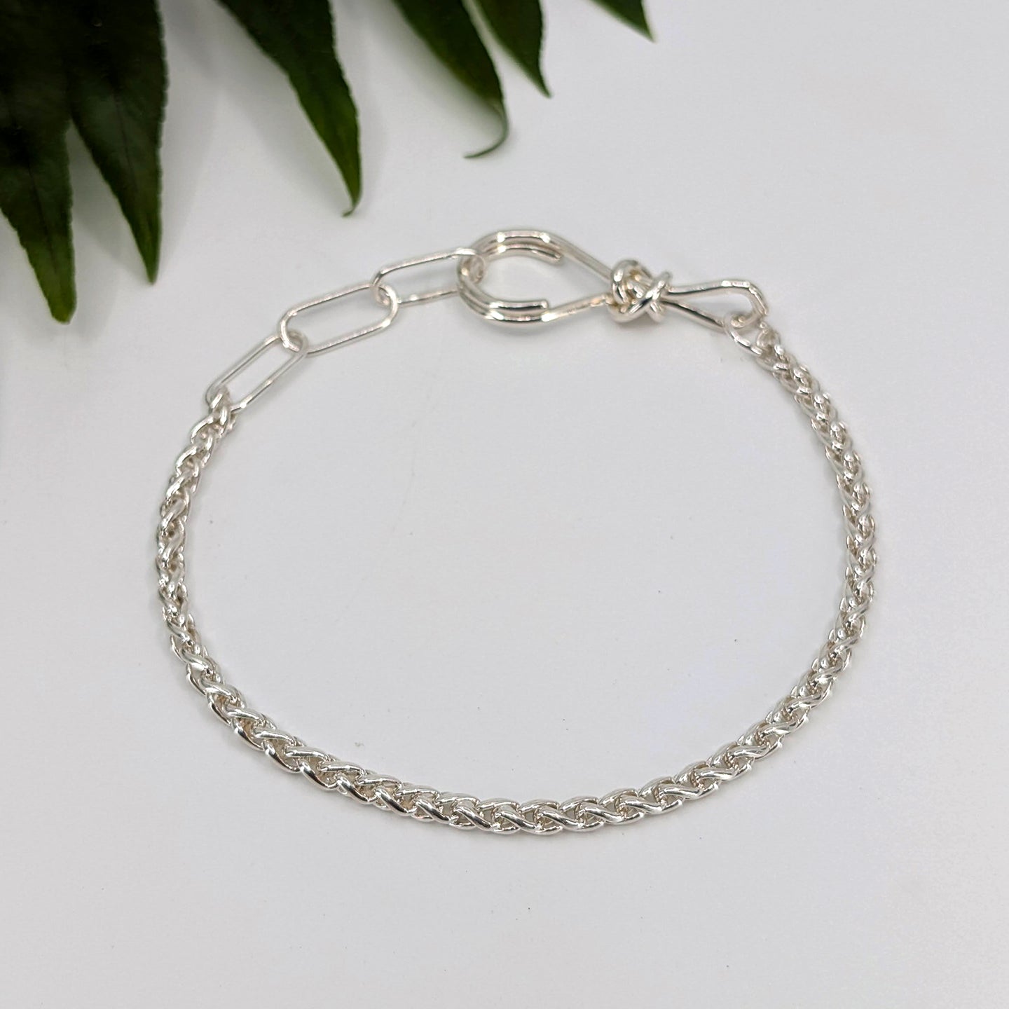 wheat heavy chain anklet-Sterling Silver-Anklet-