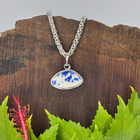 Blue Drift Sterling Silver Pendant Medium