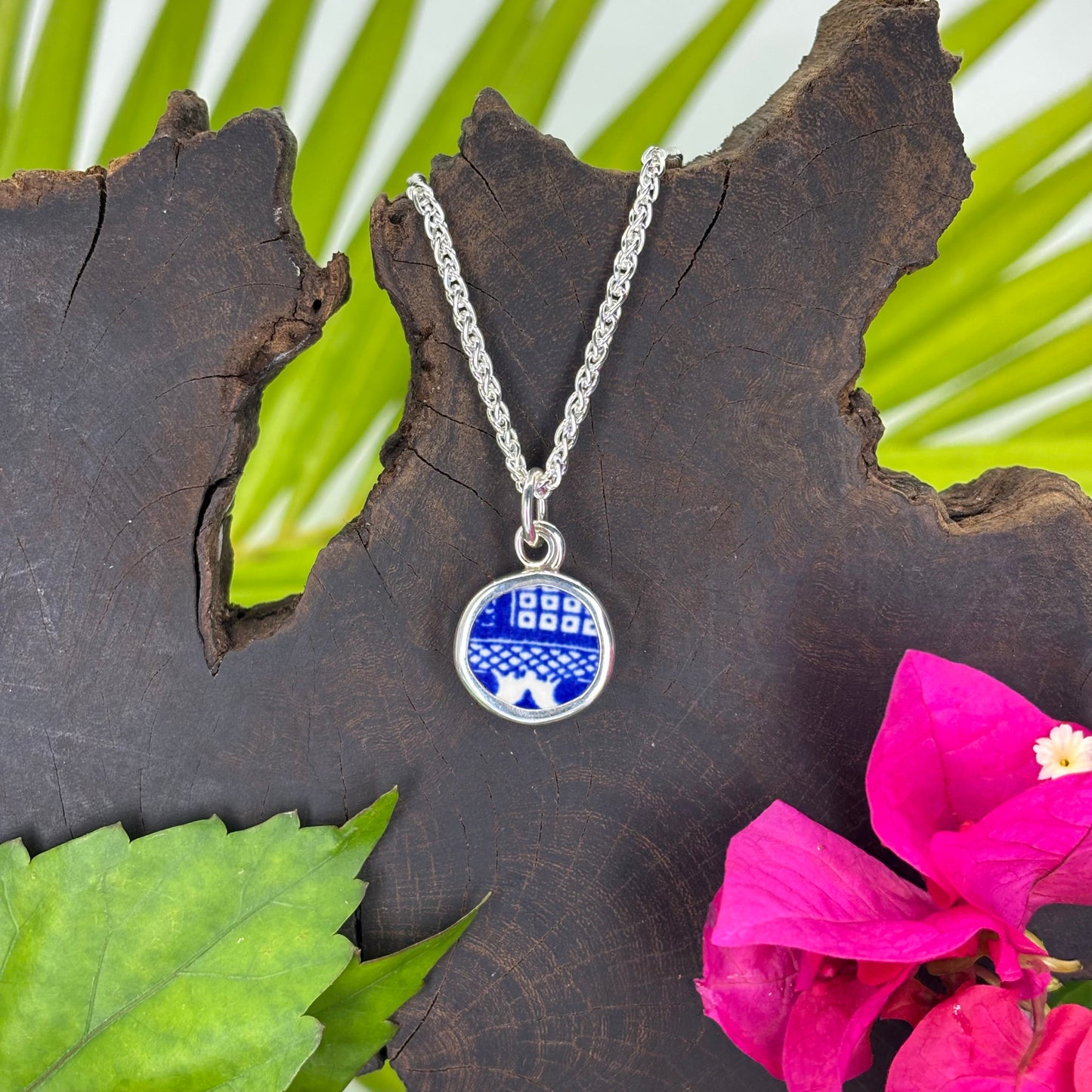Blue Courtyard Sterling Silver Charm