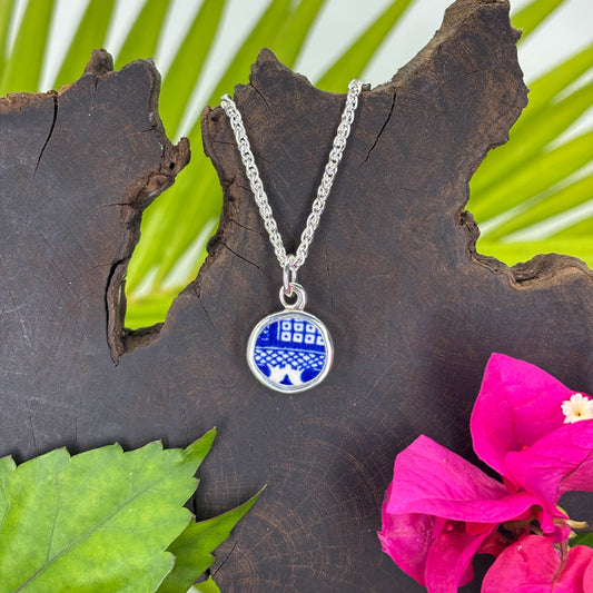 Blue Courtyard Sterling Silver Charm