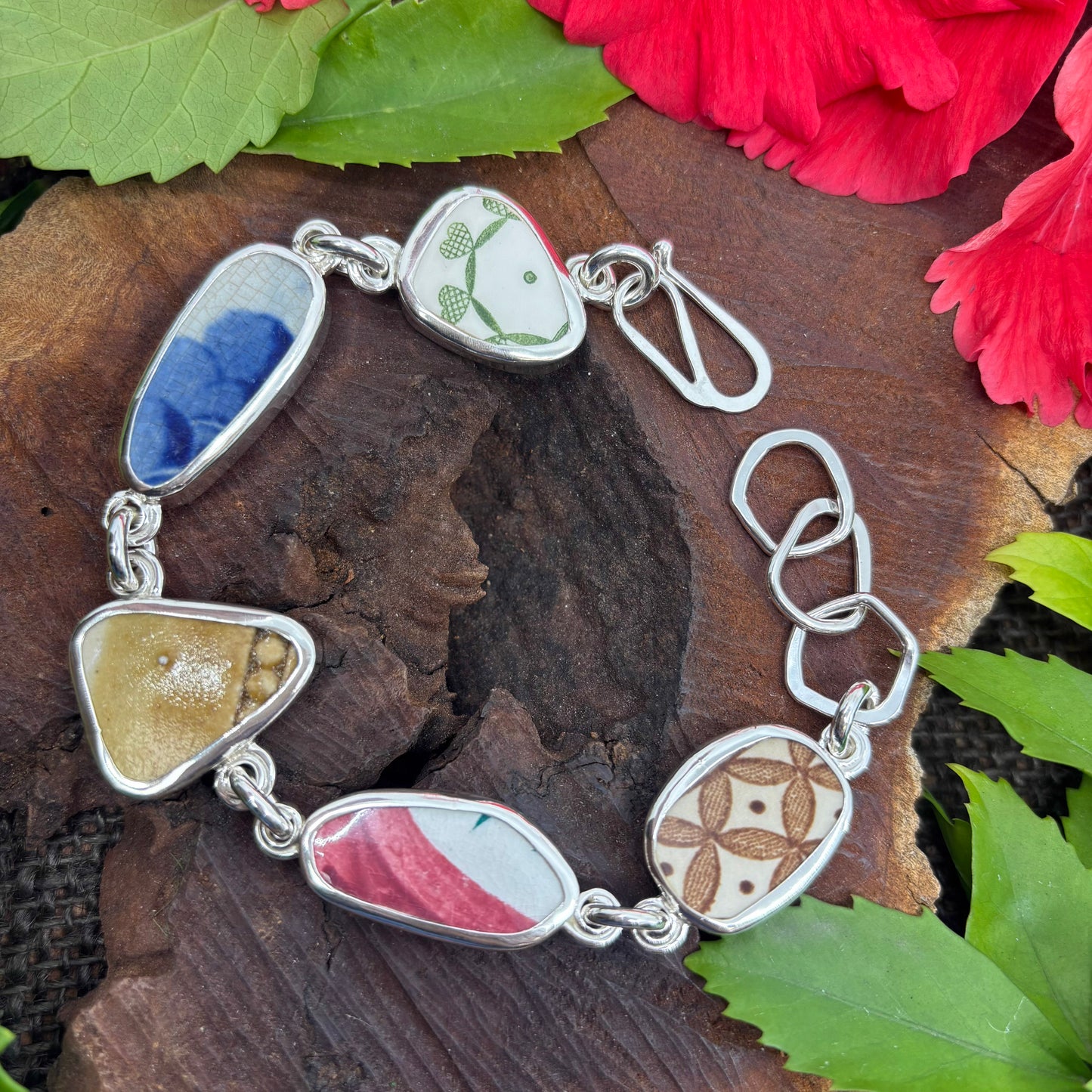 Botanic Whispers Sterling Silver Handchain