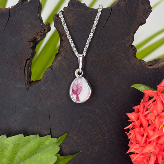 Bougainvillea Kiss Sterling Silver Pendant Small