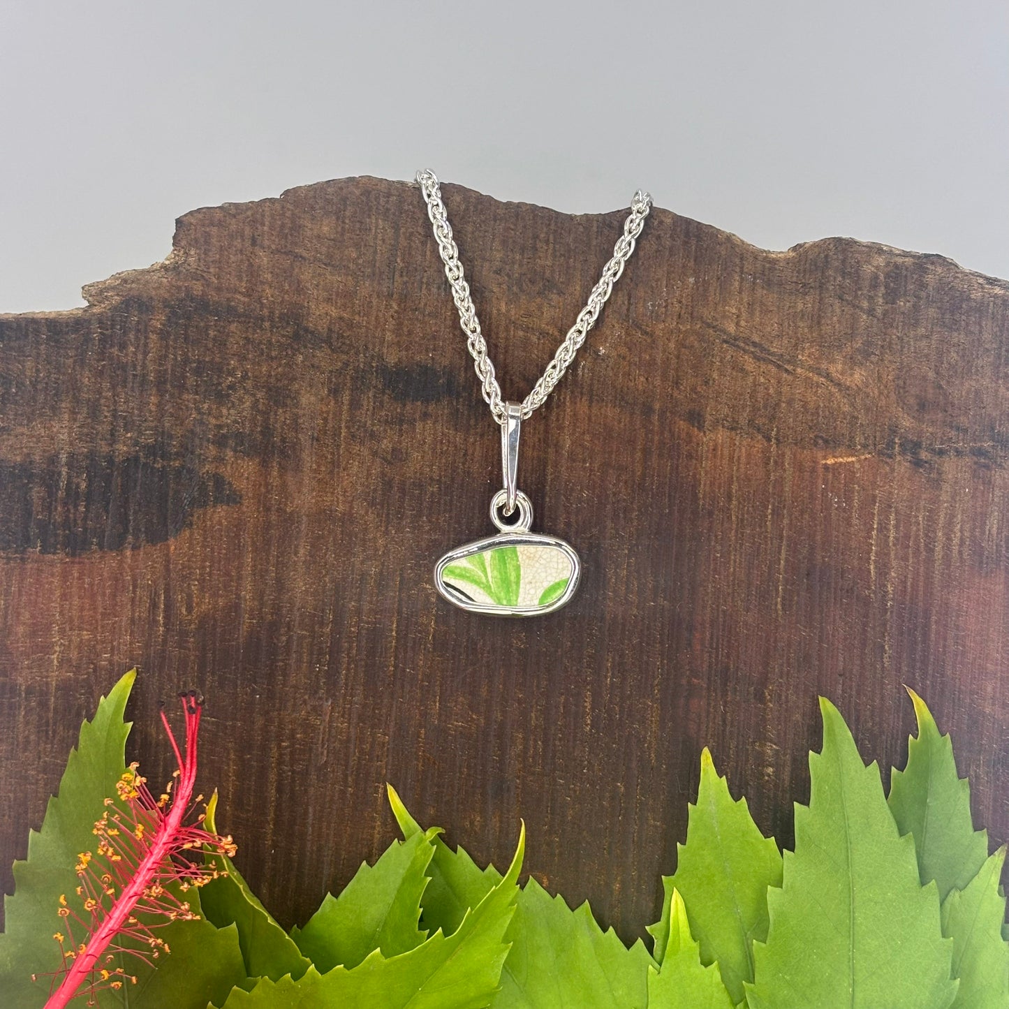 Cane Leaf Whisper Sterling Silver Pendant Small
