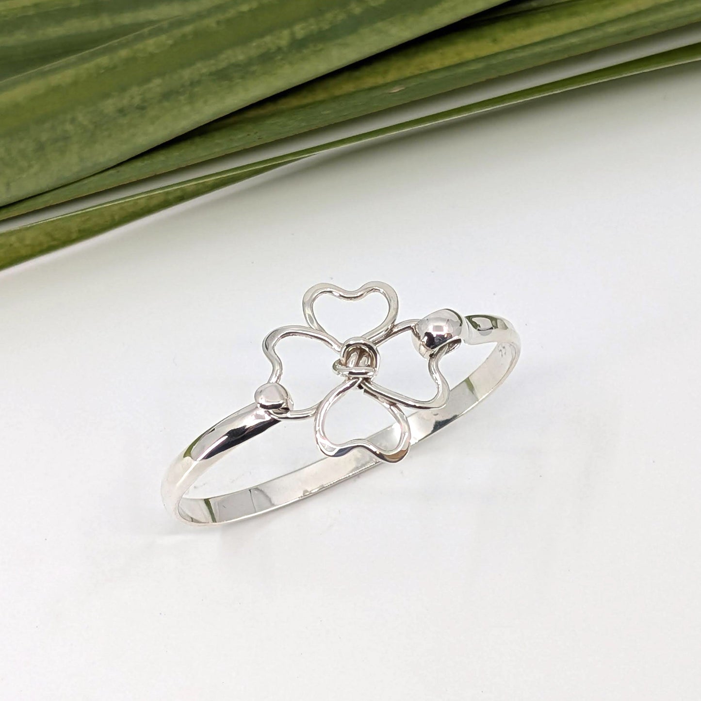 clover 5mm latch bracelet-Sterling Silver-Multiple Sizes-5 3/4