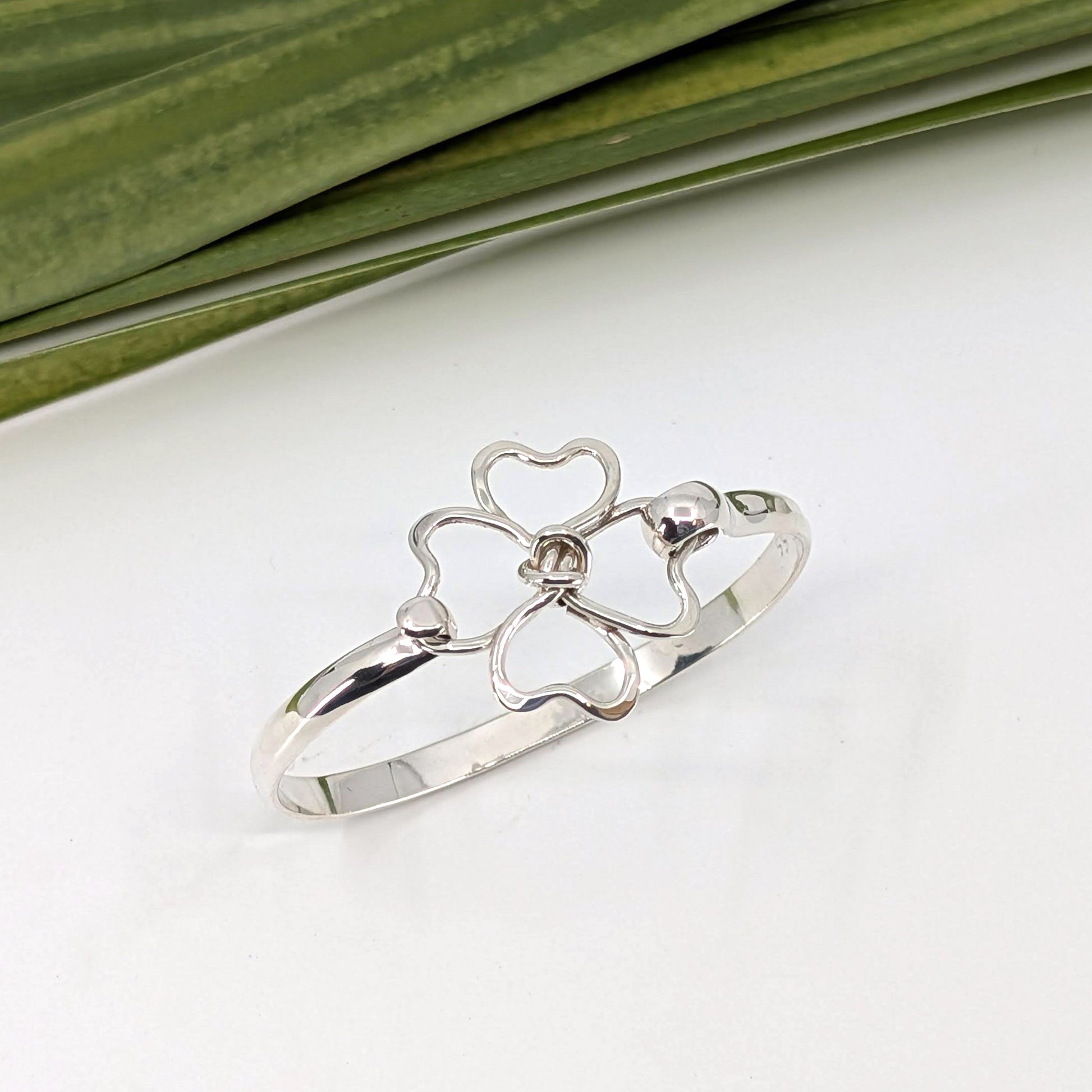 clover 5mm latch bracelet-Sterling Silver-Multiple Sizes-5 3/4