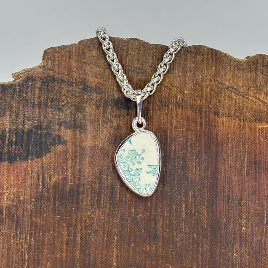 Emerald Bloom Sterling Silver Pendant Large