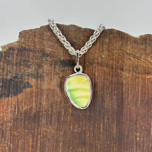 Emerald Tide Sterling Silver Pendant Large