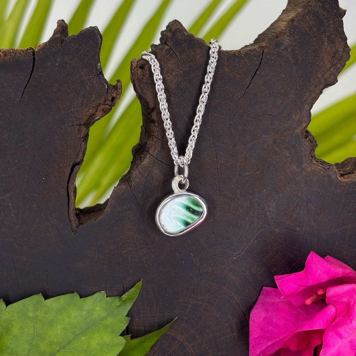 Emerald Veils Sterling Silver Charm