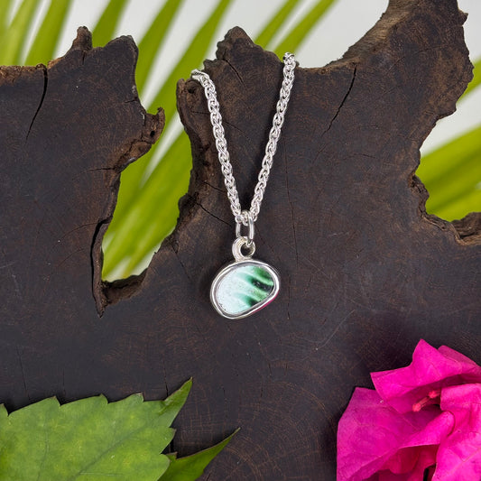 Emerald Veils Sterling Silver Charm