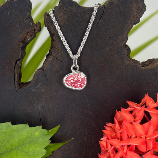 Fire Coral Sterling Silver Charm