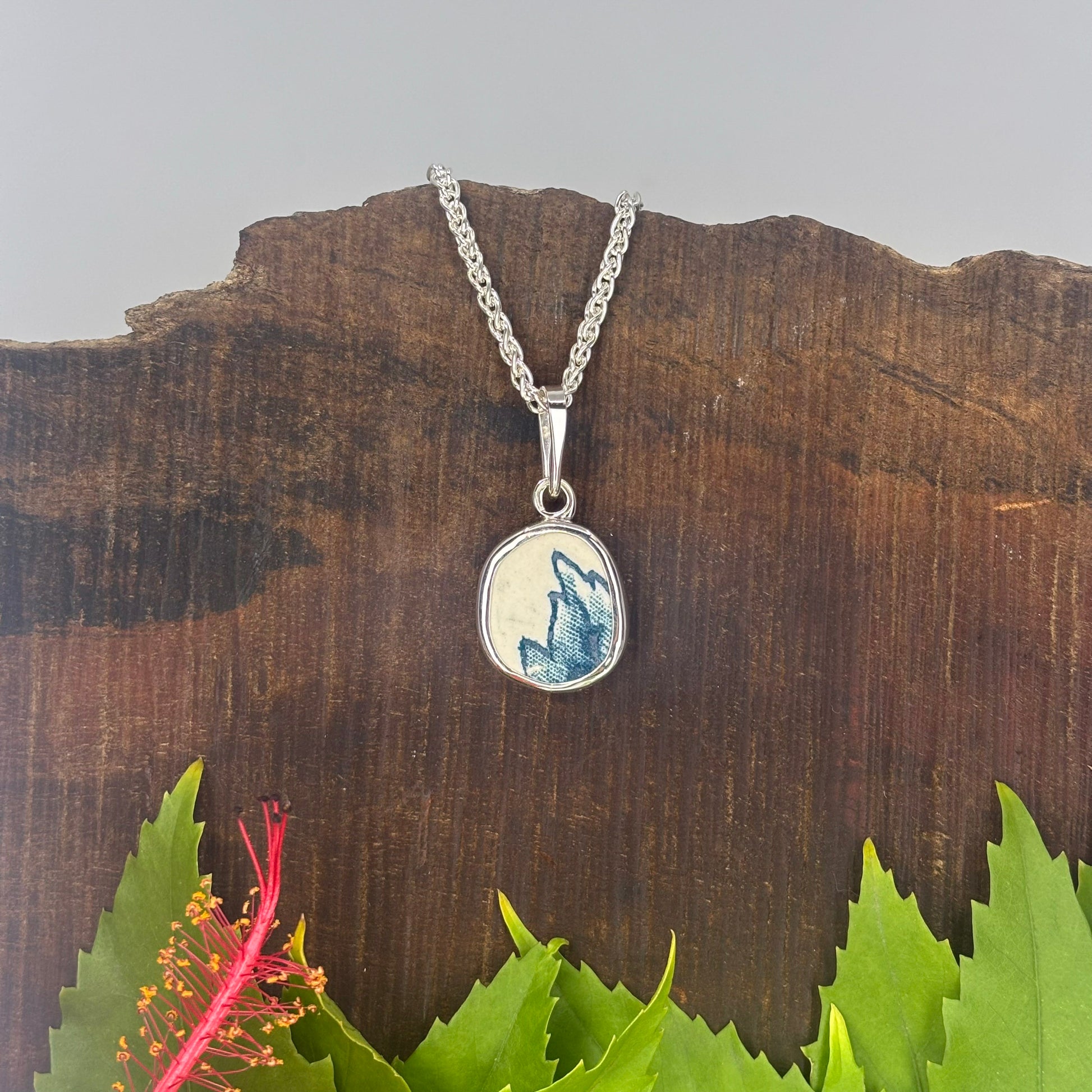 Flame Crest Sterling Silver Pendant Small