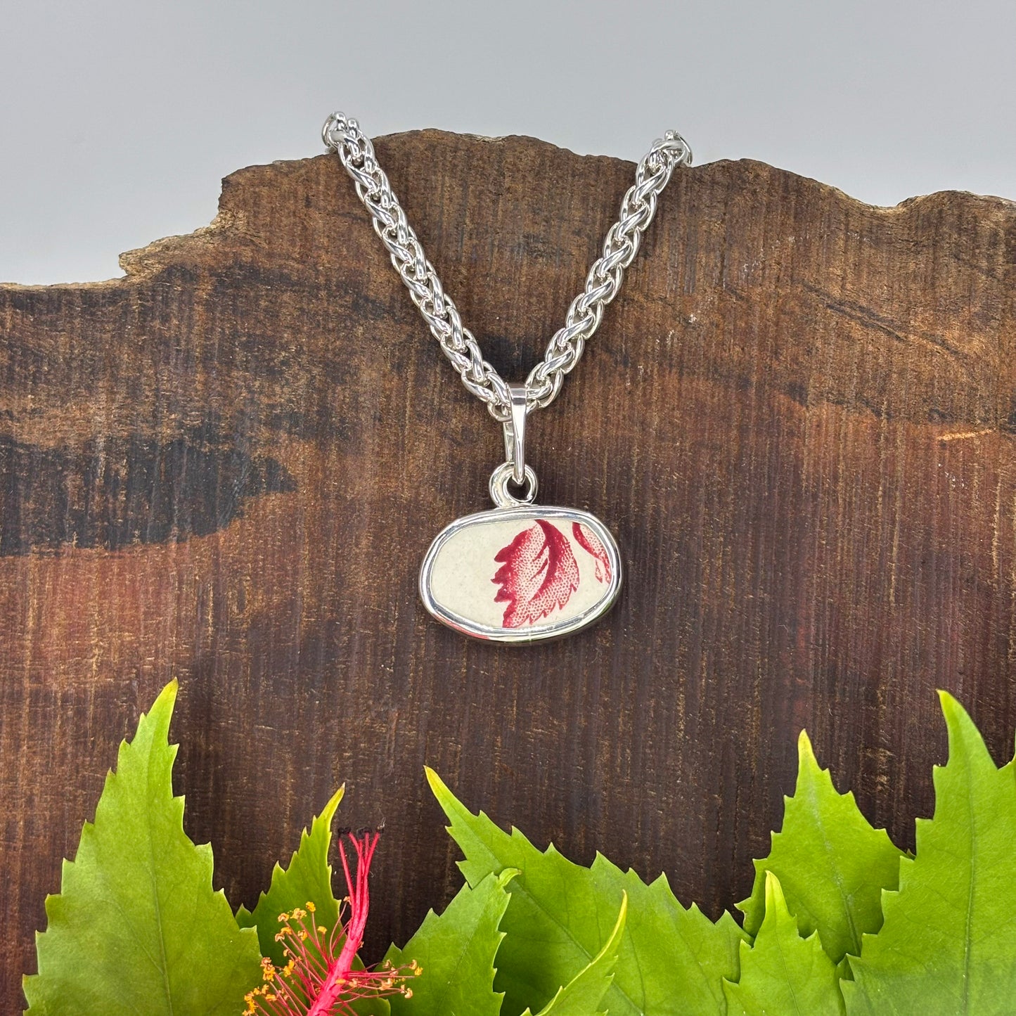 Flameleaf Sterling Silver Pendant Medium