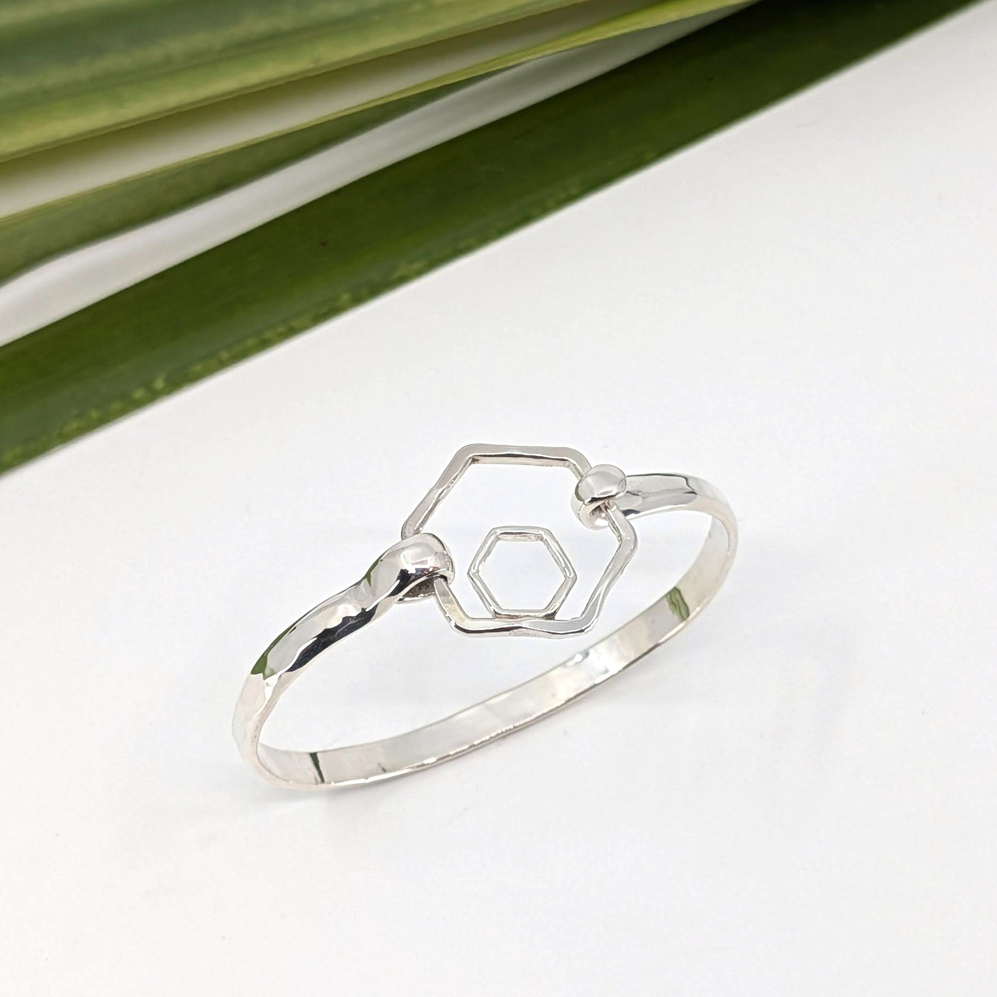 honeycomb 5mm latch bracelet-Sterling Silver-Multiple Sizes-5 3/4