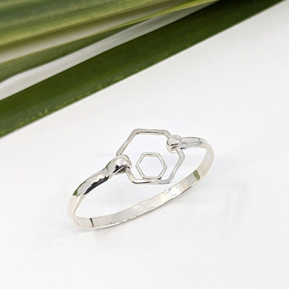 honeycomb 5mm latch bracelet-Sterling Silver-Multiple Sizes-5 3/4