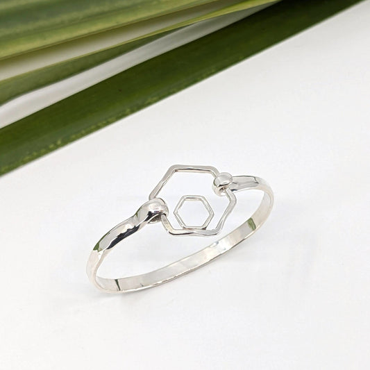 honeycomb 5mm latch bracelet-Sterling Silver-Multiple Sizes-5 3/4