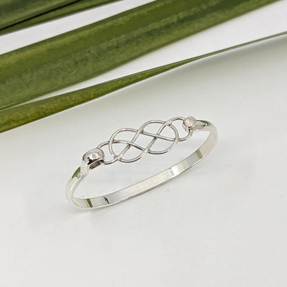 josephine knot 5mm latch bracelet-Sterling Silver-Multiple Sizes-5 3/4