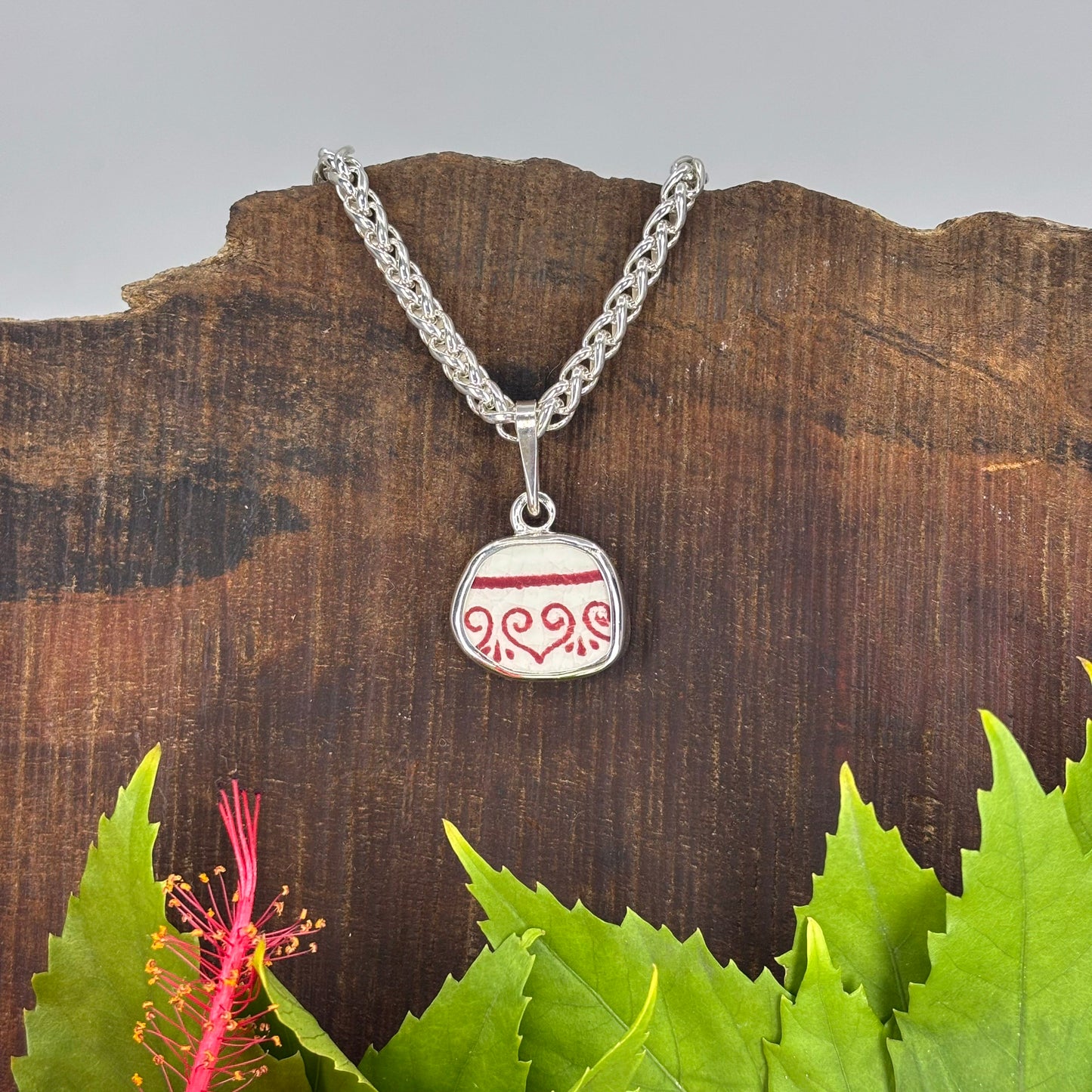 Lover's Trace Sterling Silver Pendant Medium