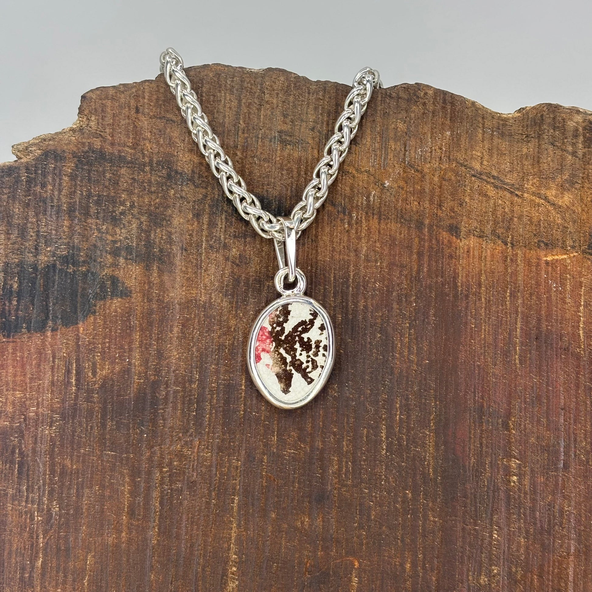 Mahoe Flame Sterling Silver Pendant Medium