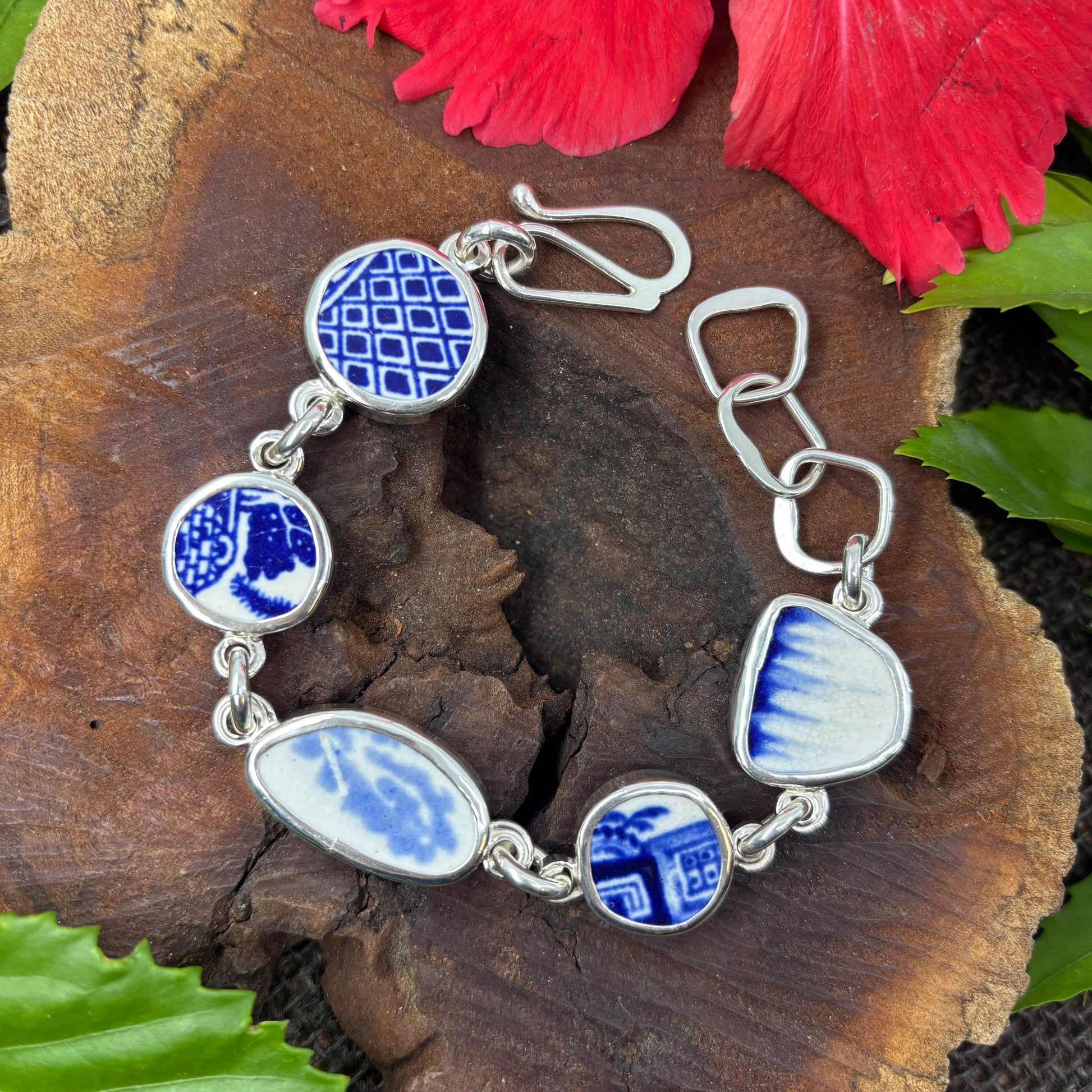 Midnight Mosaic Sterling Silver Handchain