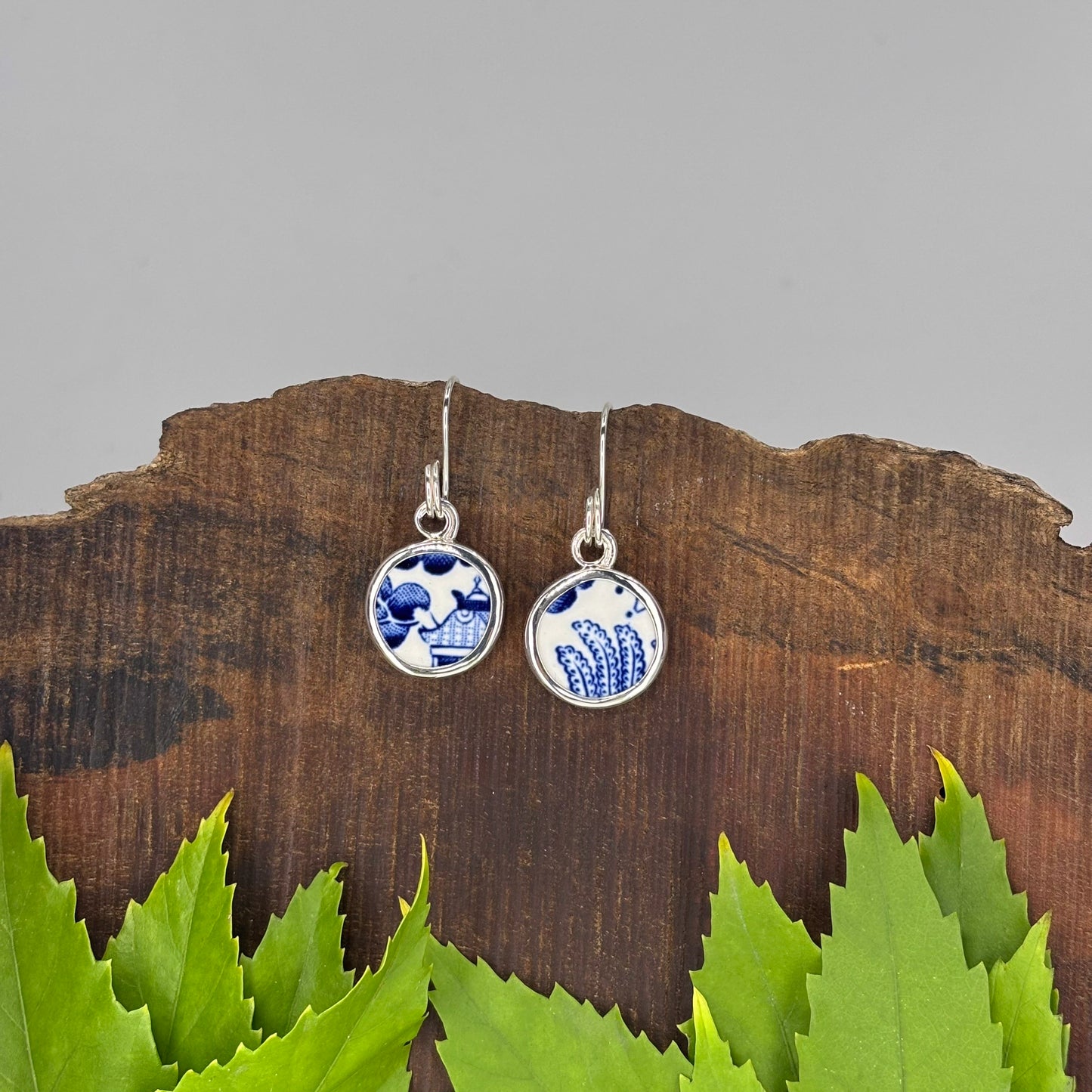 Pagoda Whispers Sterling Silver Earrings Round