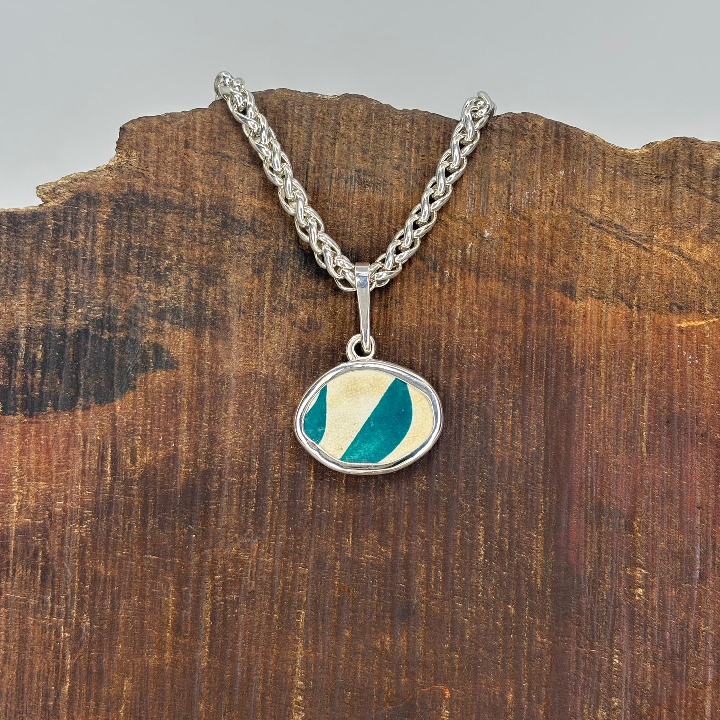 Rainforest Mist Sterling Silver Pendant Medium