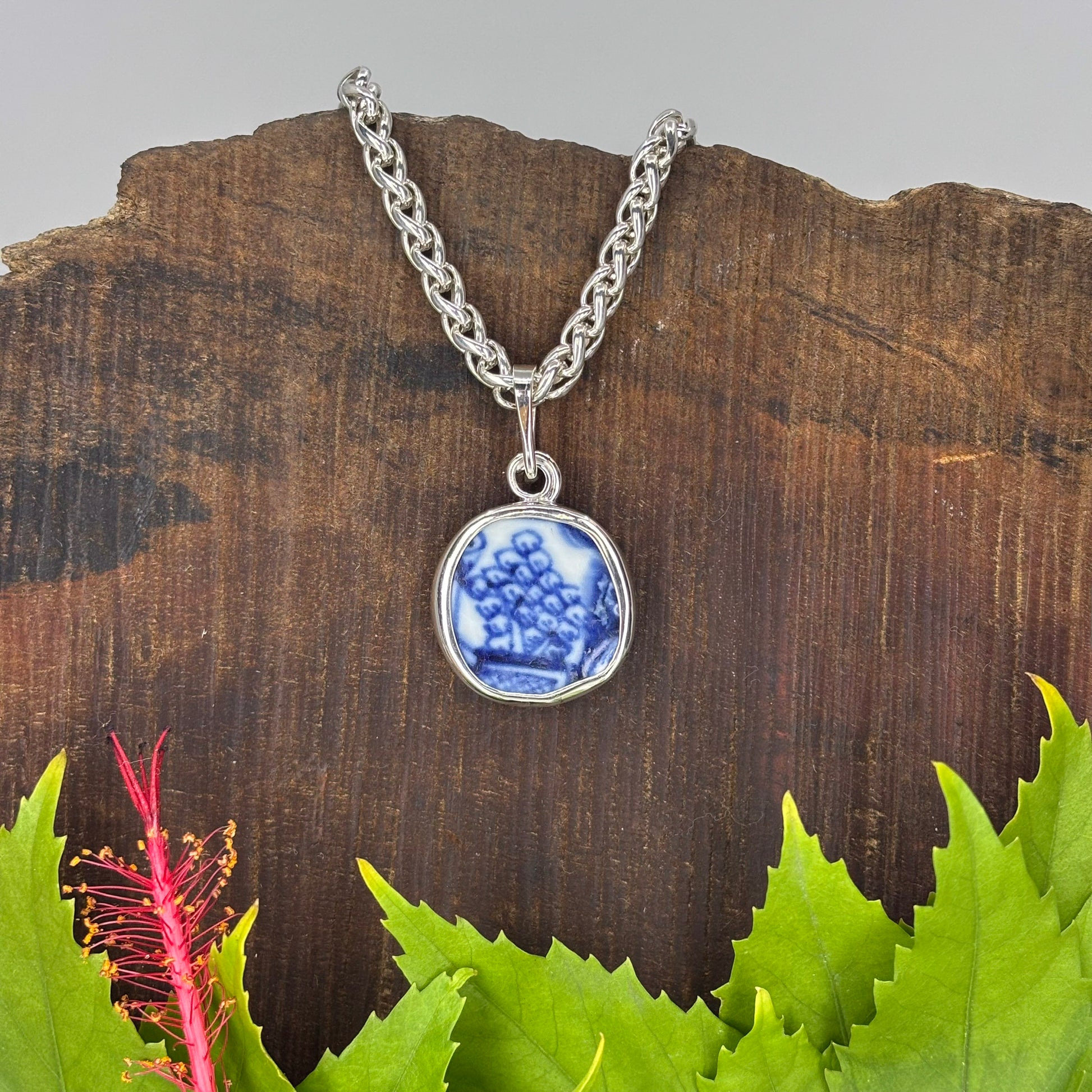 Sea Grape Bloom Sterling Silver Pendant Medium