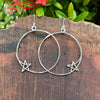 Shooting Star Hoop Earrings