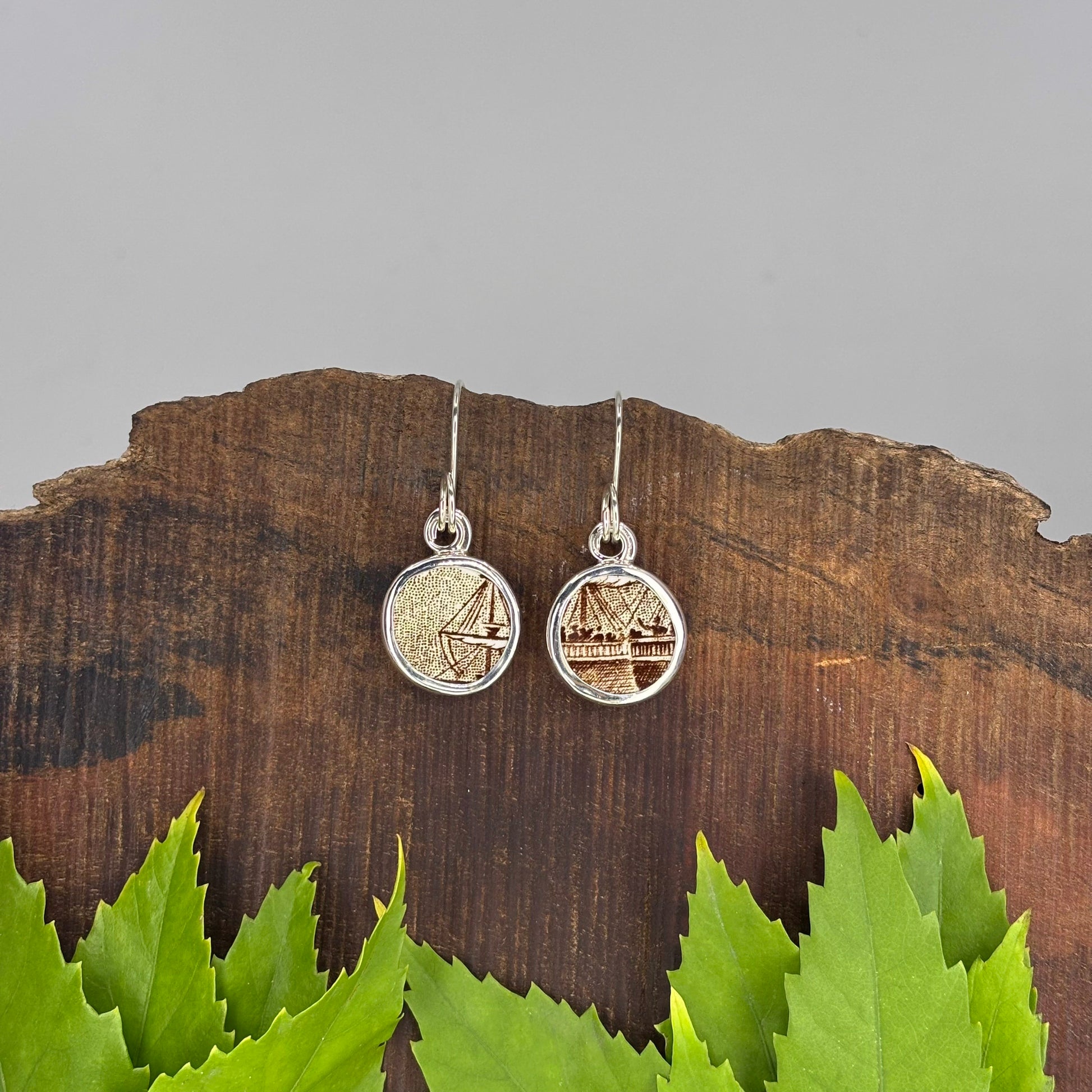 Trade Winds Sterling Silver Earrings Round