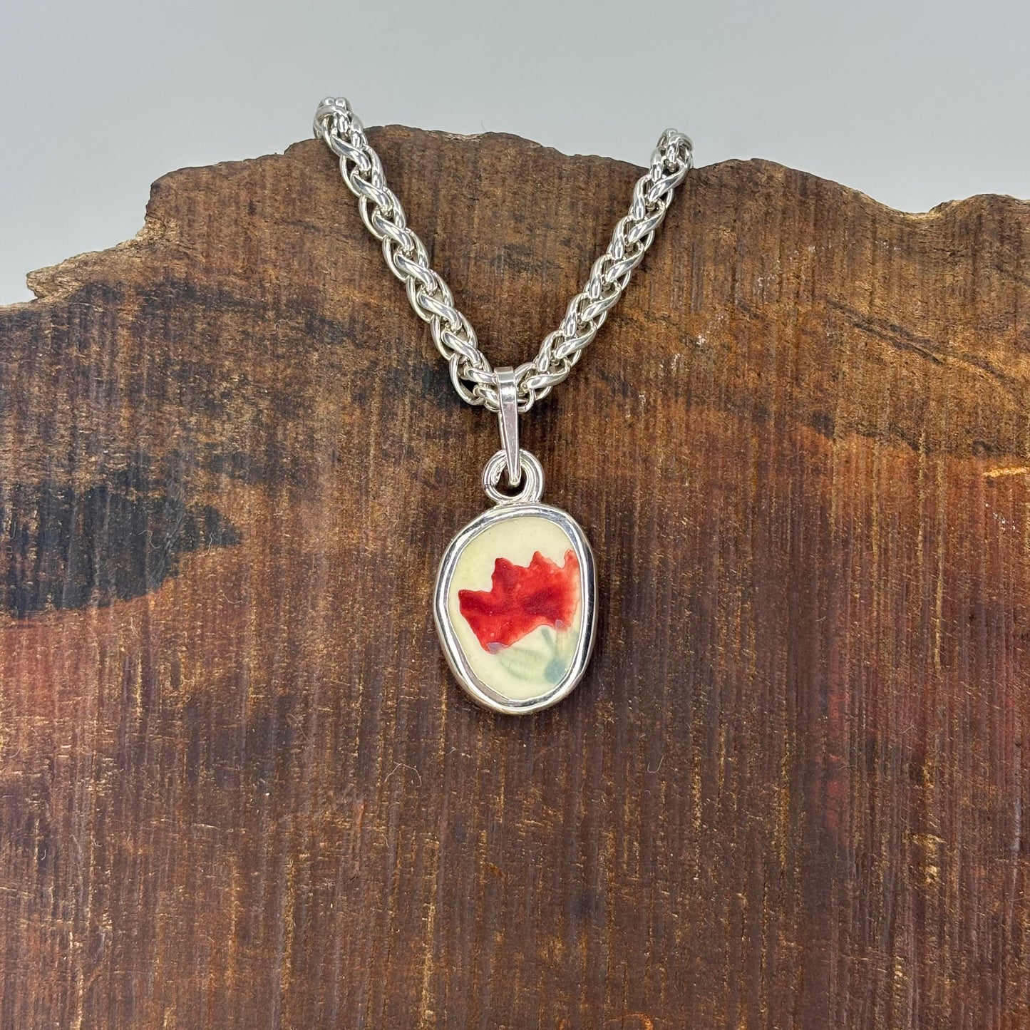 Wild Rose Sterling Silver Pendant Medium