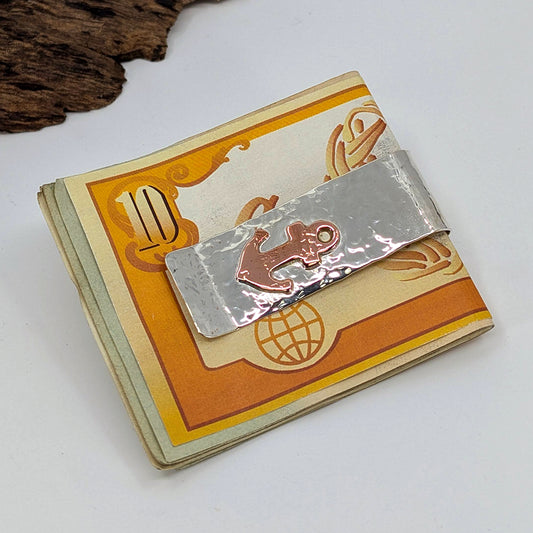 anchor money clip-Sterling Silver-One Size-