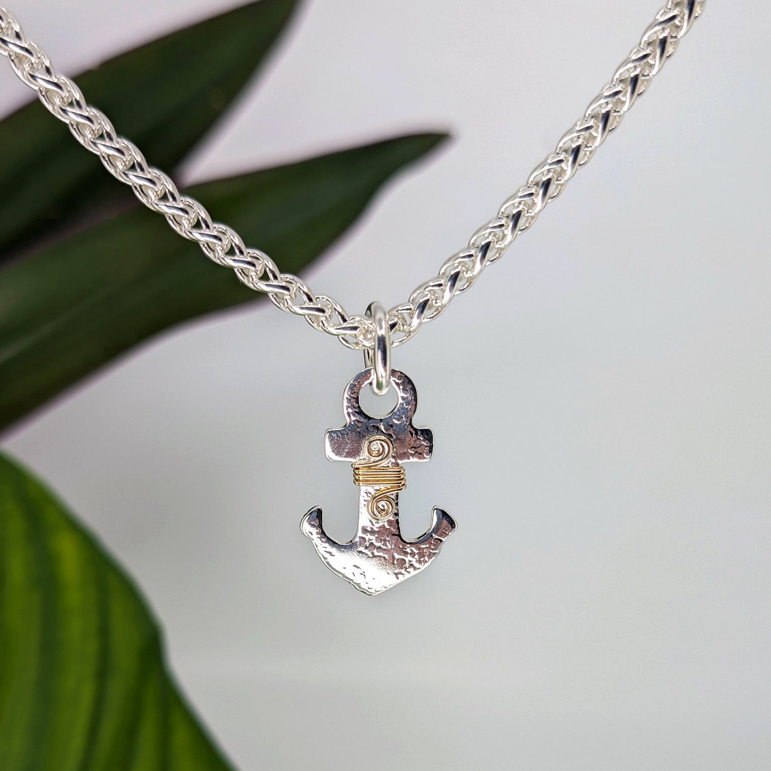 anchor pendant-Sterling Silver-One Size-