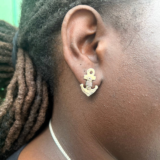 Anchor Post Earring