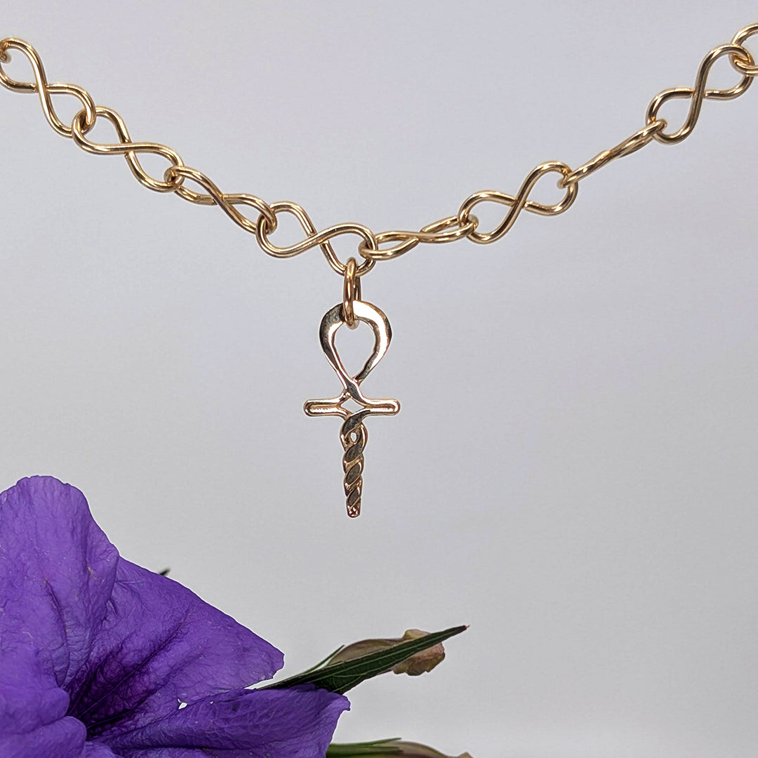 ankh charm-Sterling Silver-One Size-