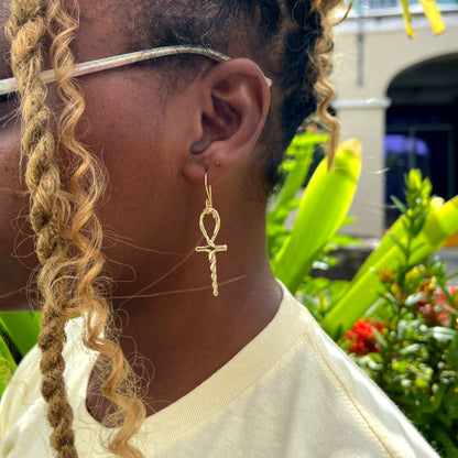 Ankh Drop Earring