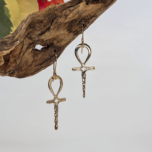 Ankh Drop Earring