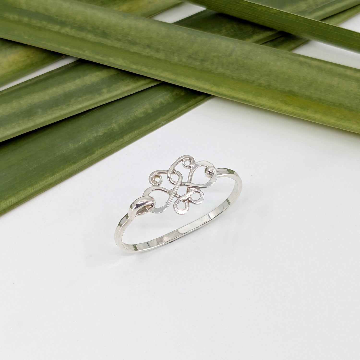 butterfly 3mm latch bracelet-Sterling Silver-Multiple Sizes-4