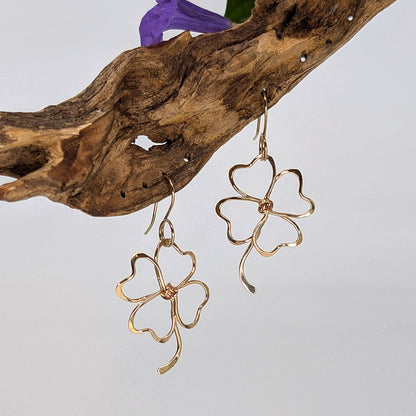 clover drop earring---