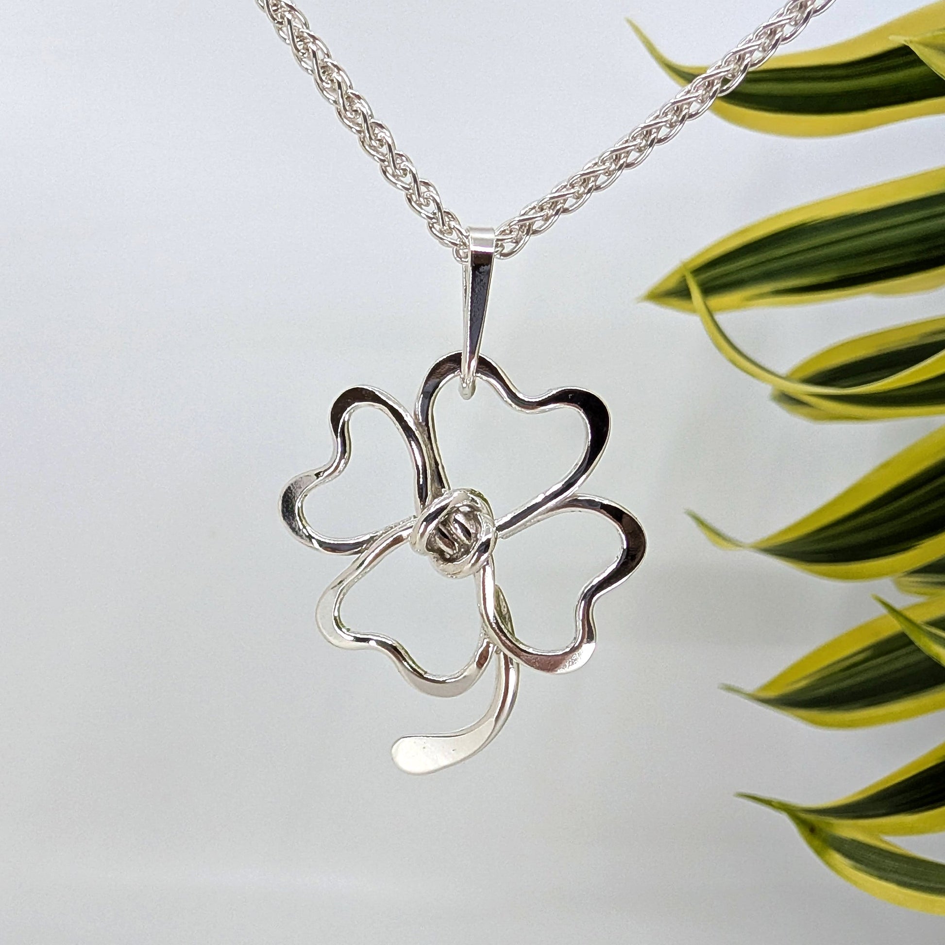 clover pendant-Sterling Silver-One Size-